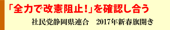 社民党静岡県連合 2017年新春旗開き